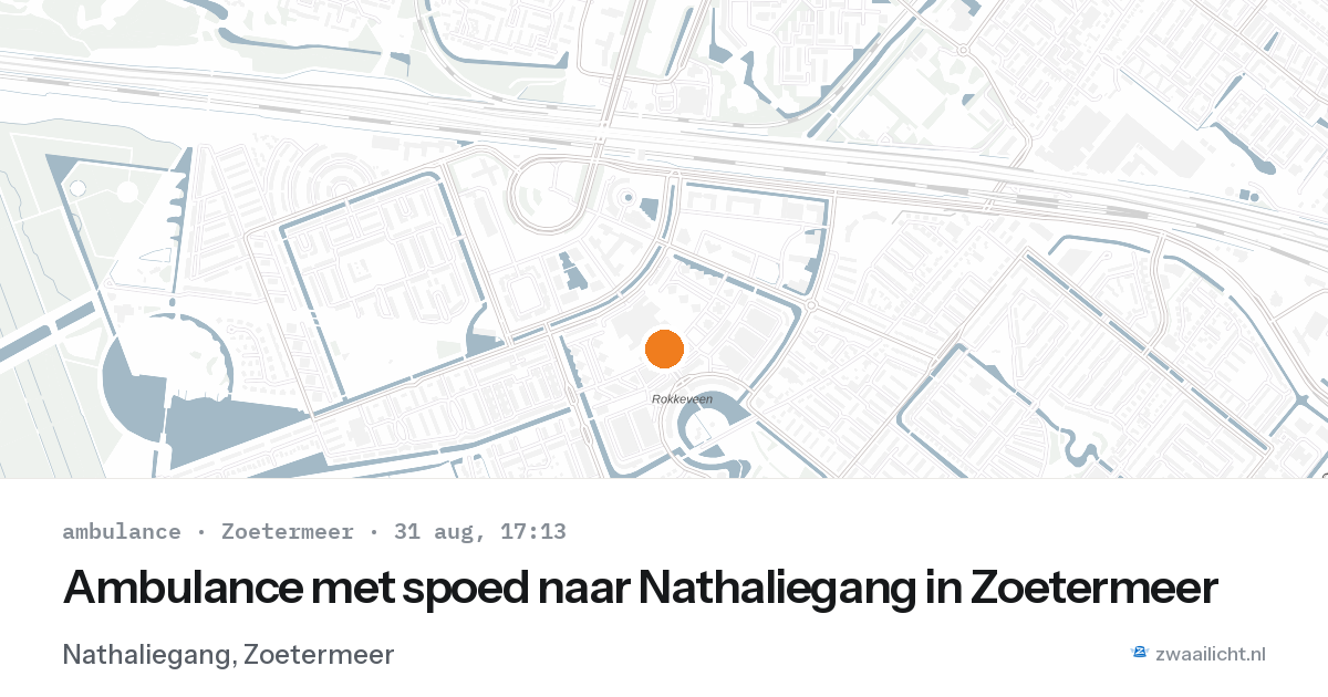Ambulance met spoed naar Nathaliegang in Zoetermeer — 31 aug 2026