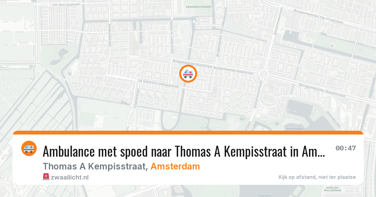 Ambulance met spoed naar Thomas A Kempisstraat in Amsterdam — 3 jun 2026