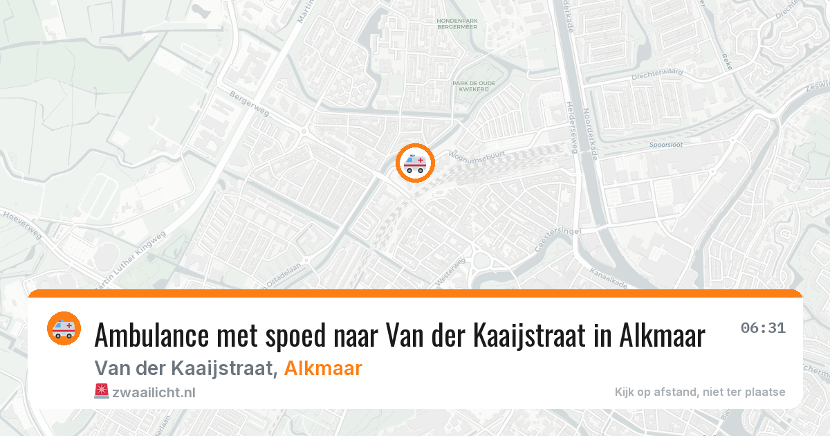 Ambulance met spoed naar Van der Kaaijstraat in Alkmaar — 4 aug 2026