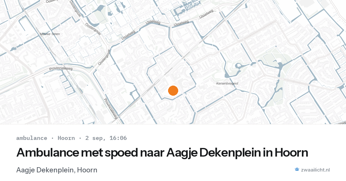 Ambulance met spoed naar Aagje Dekenplein in Hoorn — 2 sep 2026