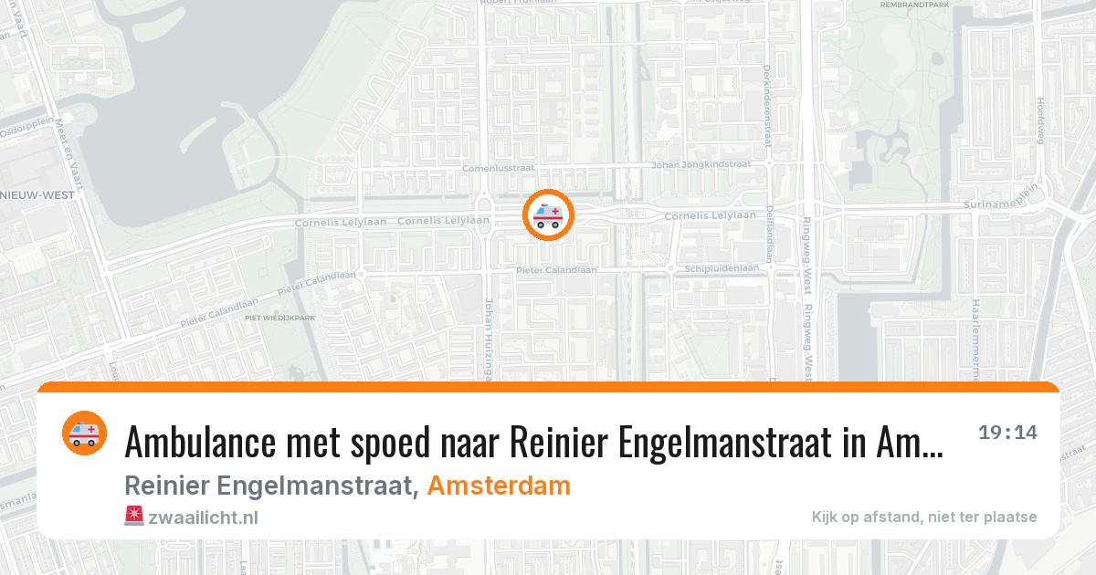Ambulance met spoed naar Reinier Engelmanstraat in Amsterdam — 15 jun 2026