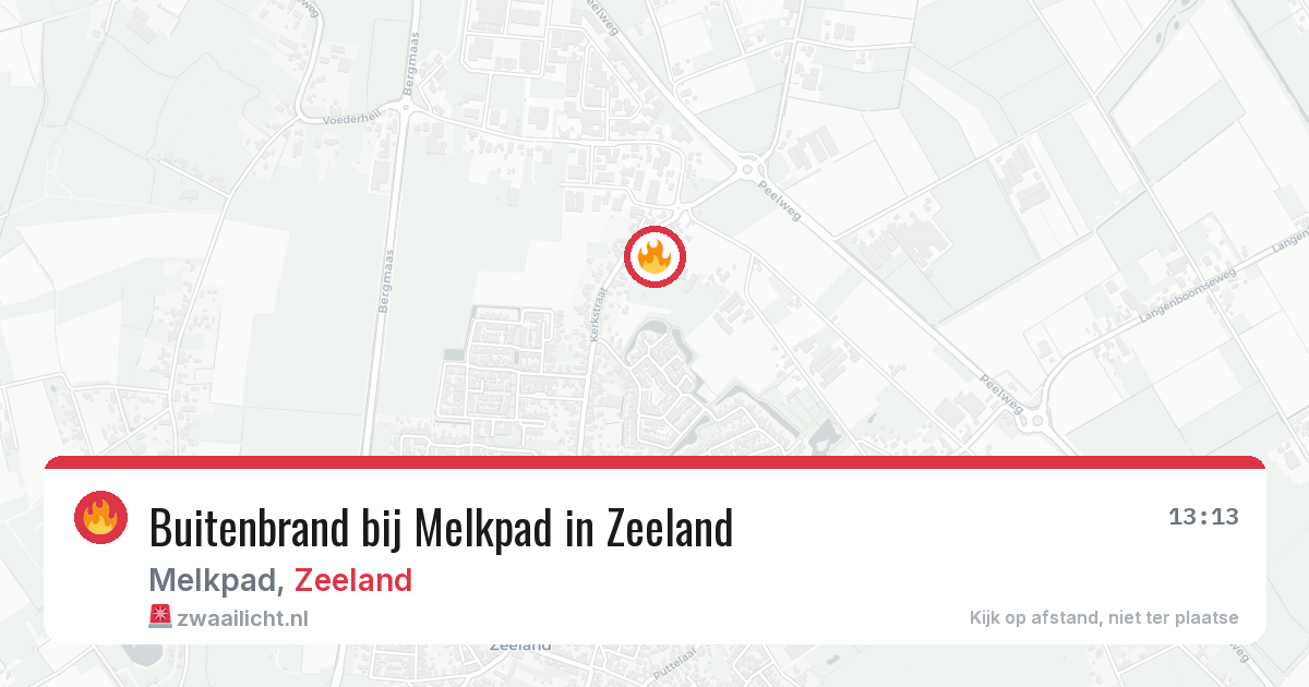 Buitenbrand bij Melkpad in Zeeland — 23 jun 2026
