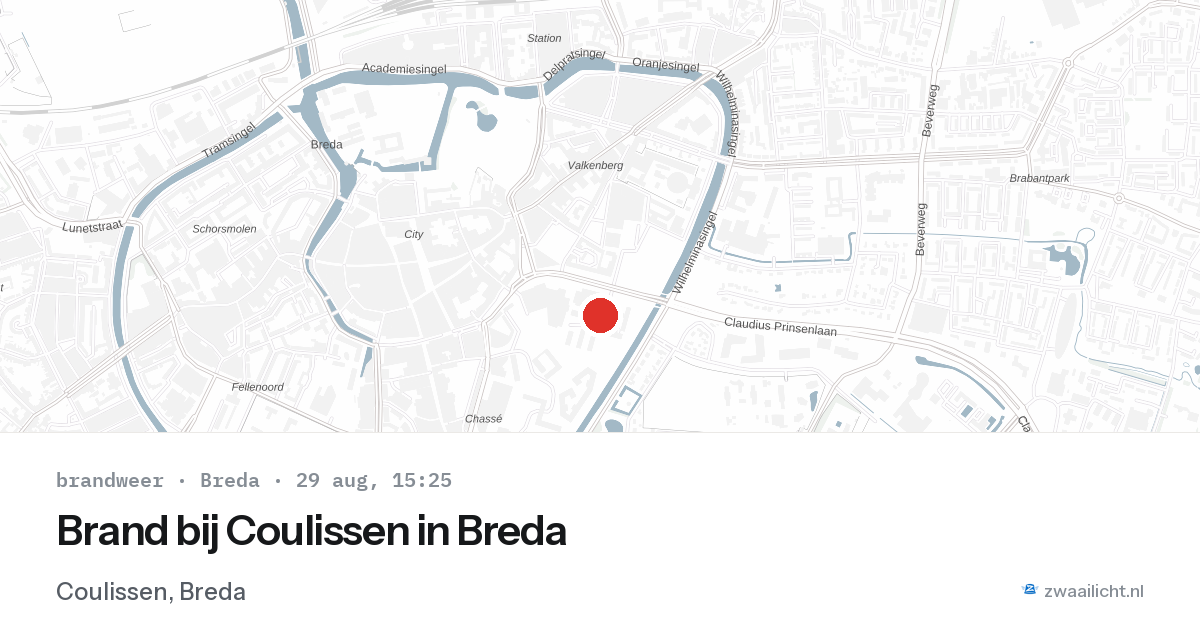 Brand bij Coulissen in Breda — 29 aug 2026