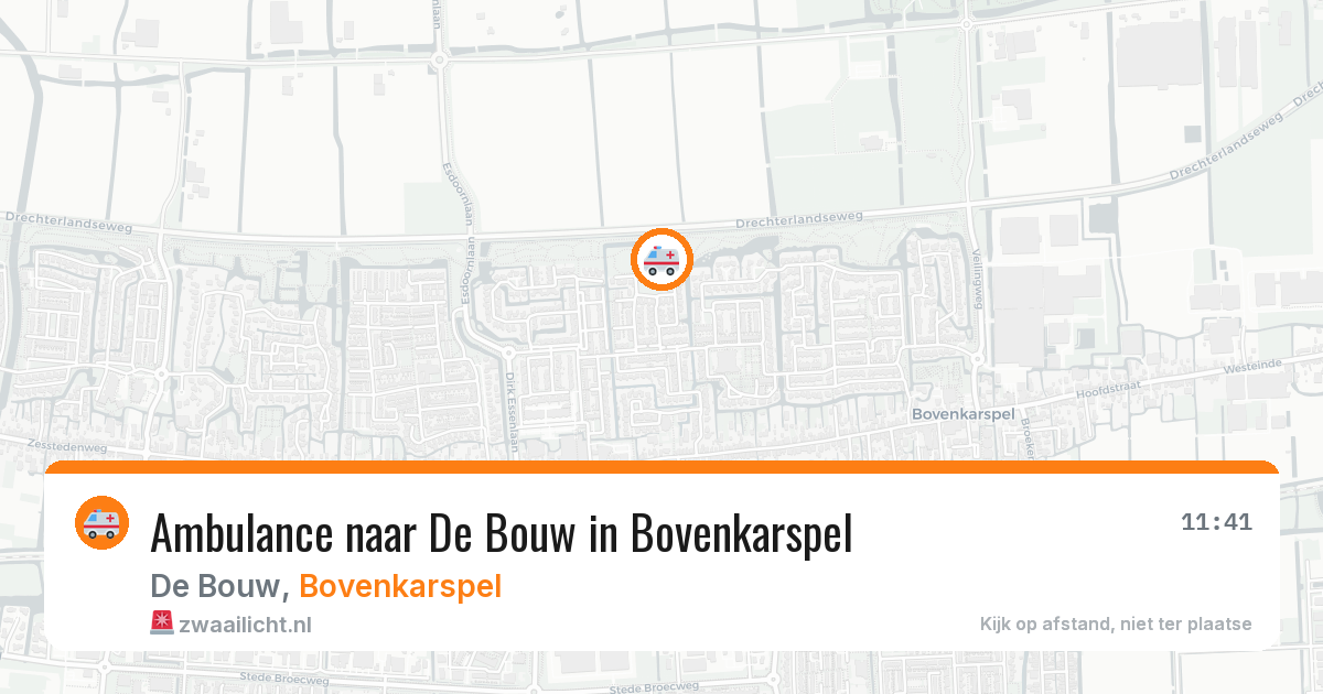 Ambulance naar De Bouw in Bovenkarspel — 8 jul 2026
