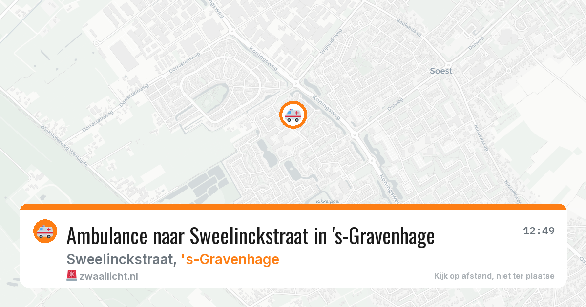 Ambulance naar Sweelinckstraat in 's-Gravenhage — 23 mrt 2026