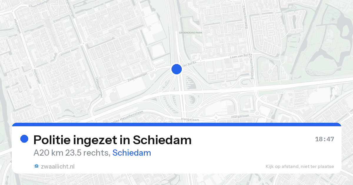 Politie ingezet in Schiedam — 15 aug 2026 | 🚨 Zwaailicht.nl