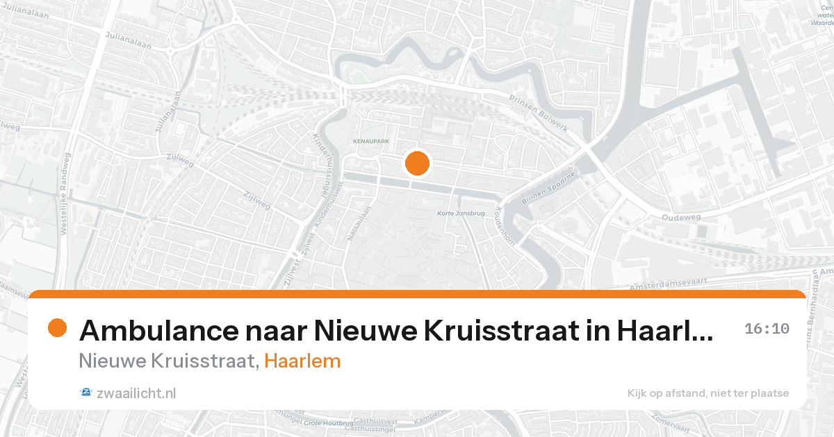 Ambulance naar Nieuwe Kruisstraat in Haarlem — 24 aug 2026