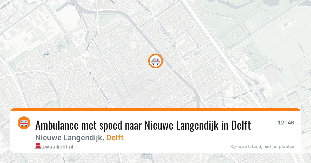 Ambulance met spoed naar Nieuwe Langendijk in Delft — 3 apr 2026