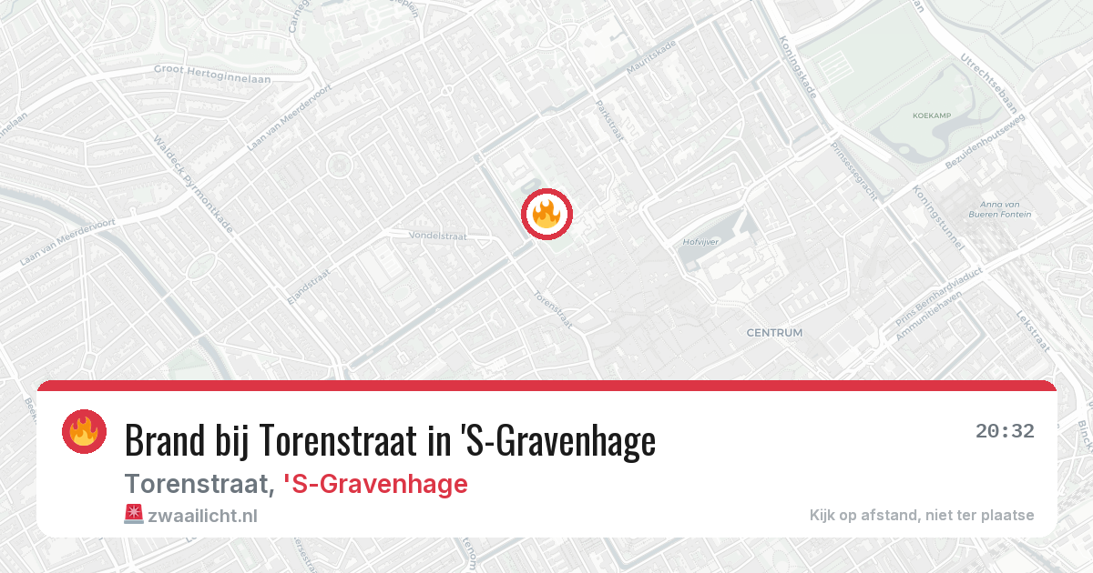 Brand bij Torenstraat in 'S-Gravenhage — 27 mei 2026