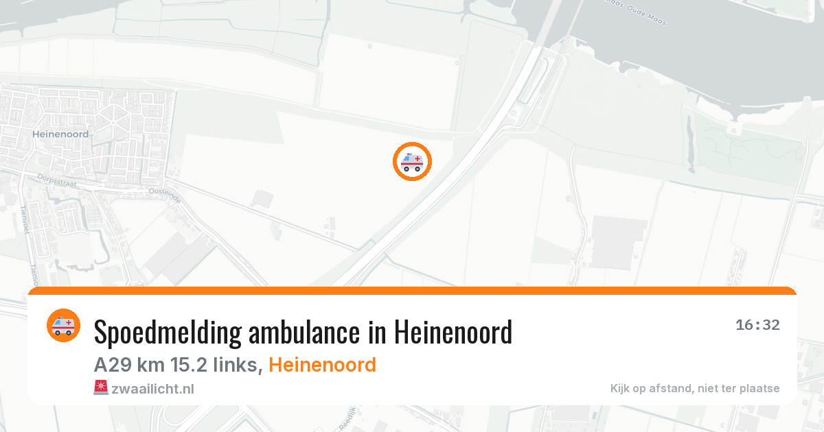 Spoedmelding ambulance in Heinenoord — 13 aug 2026