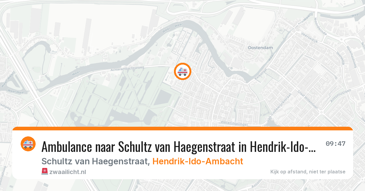 Ambulance naar Schultz van Haegenstraat in Hendrik-Ido-Ambacht — 22 jun 2026
