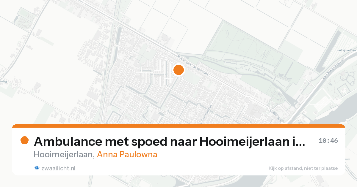 Ambulance met spoed naar Hooimeijerlaan in Anna Paulowna — 26 mei 2026