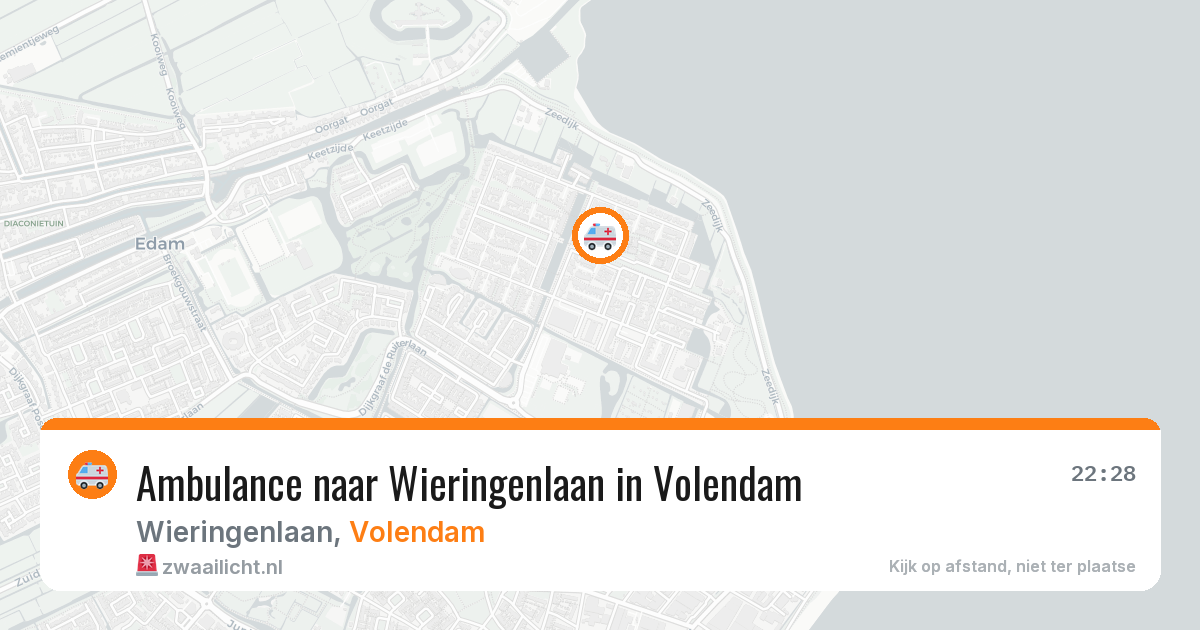 Ambulance naar Wieringenlaan in Volendam — 13 jul 2026
