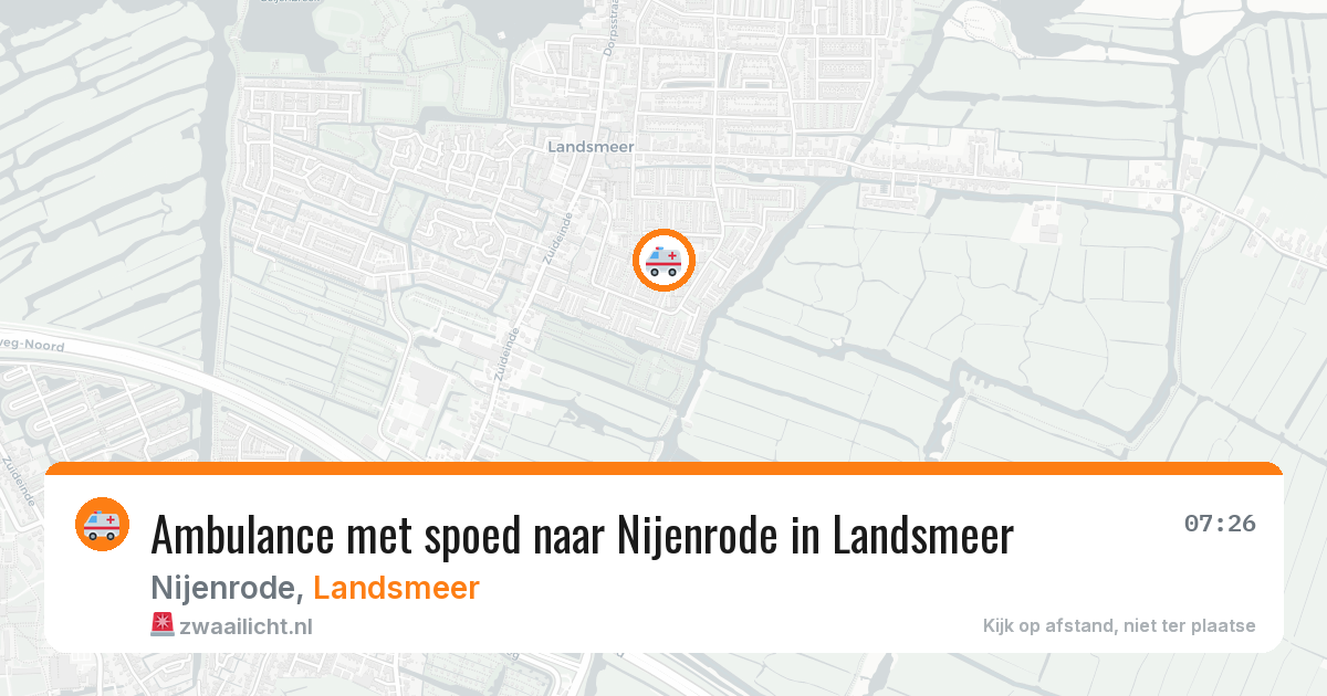 Ambulance met spoed naar Nijenrode in Landsmeer — 28 jul 2026