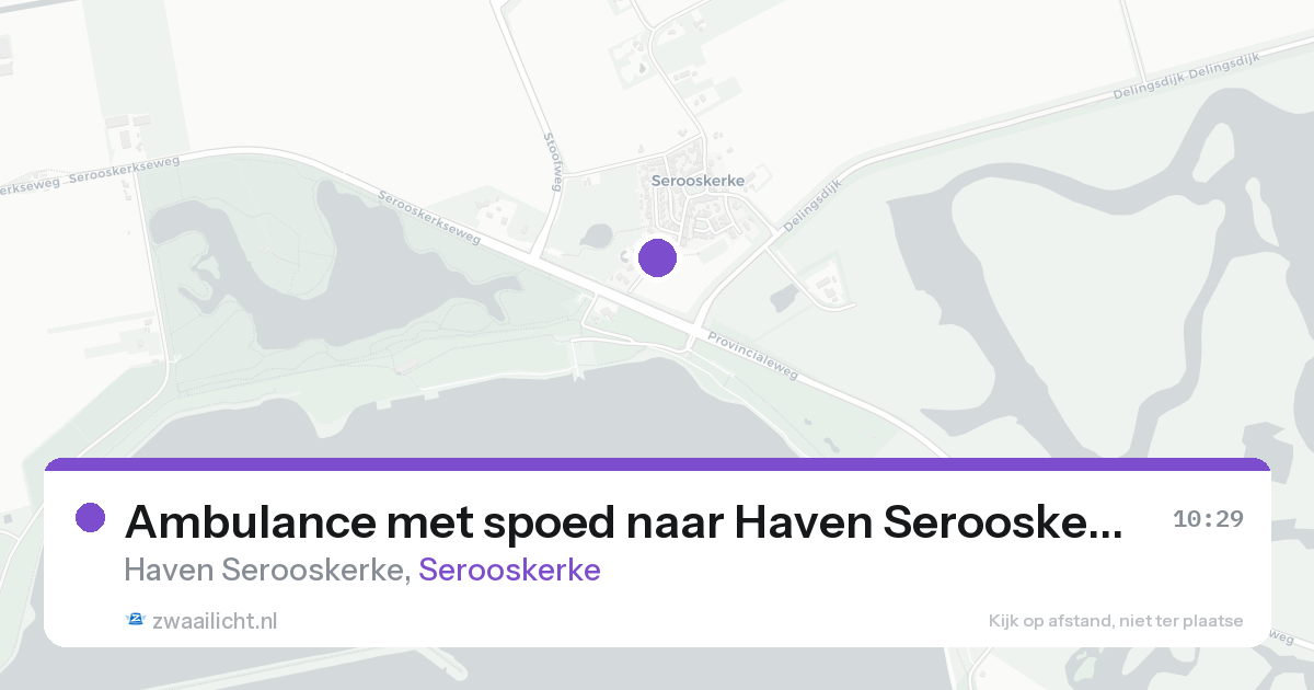 Ambulance met spoed naar Haven Serooskerke in Serooskerke — 16 aug 2026