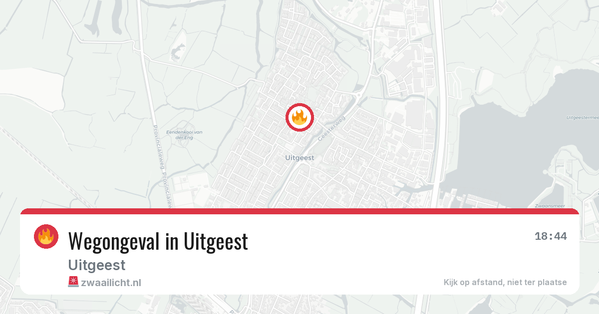 Wegongeval in Uitgeest — 18 mrt 2026