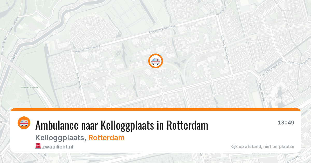 Ambulance naar Kelloggplaats in Rotterdam — 1 jul 2026