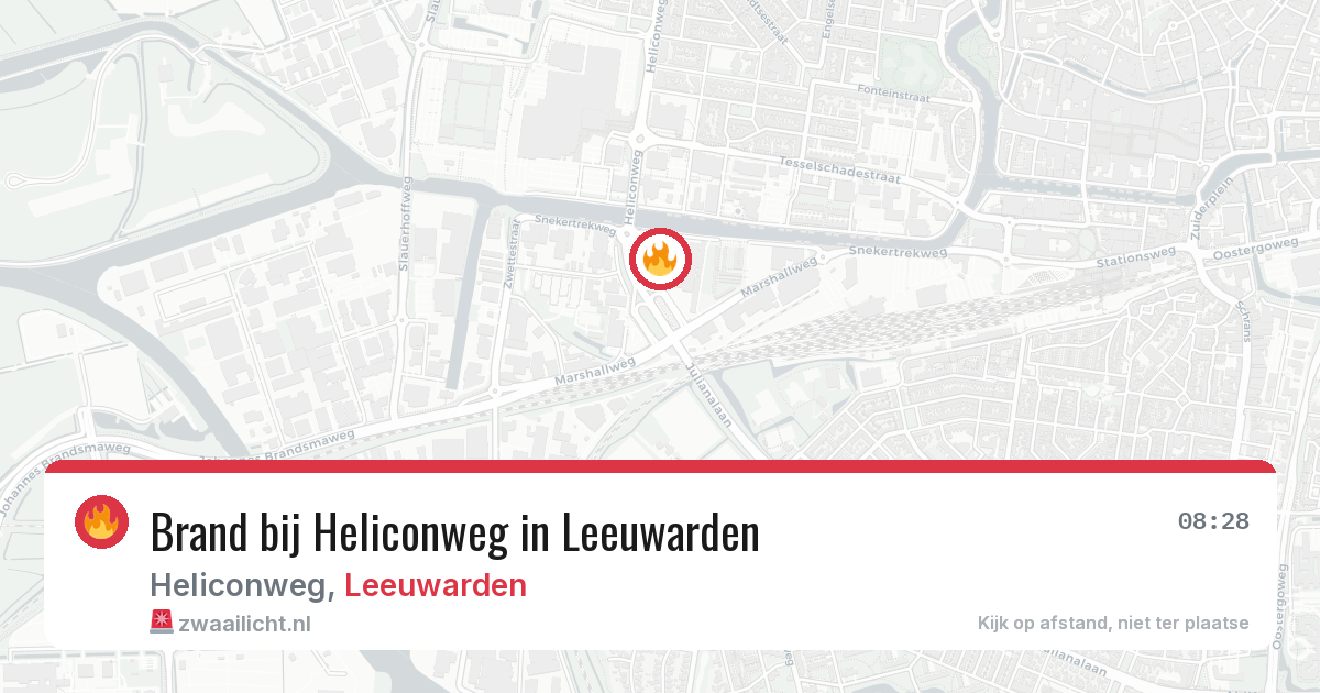Brand bij Heliconweg in Leeuwarden — 31 mrt 2026