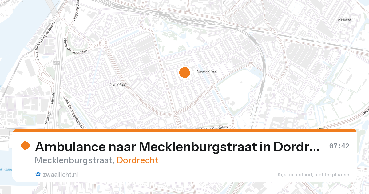 Ambulance naar Mecklenburgstraat in Dordrecht — 27 aug 2026