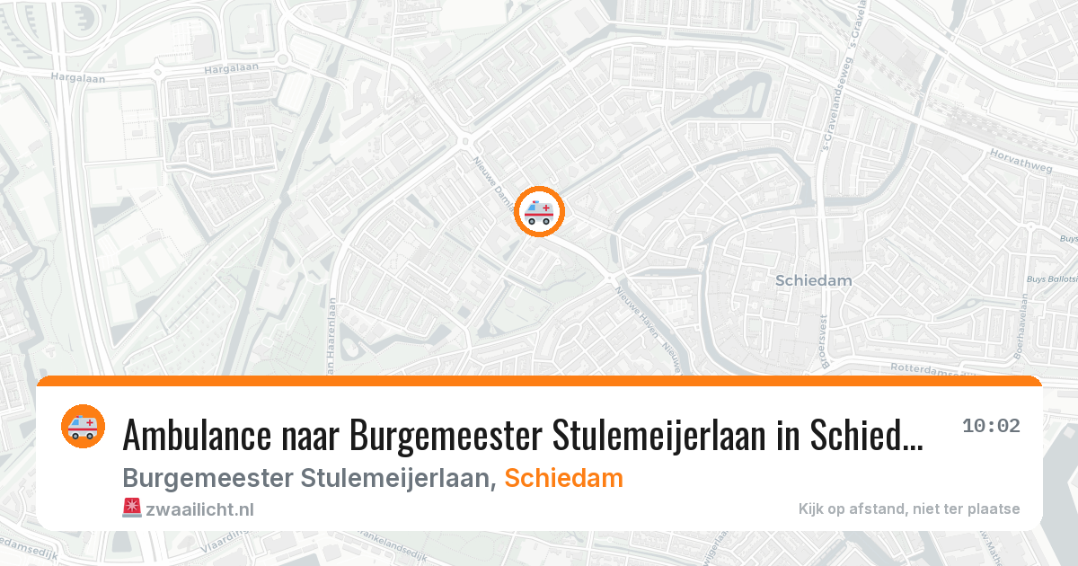 Ambulance naar Burgemeester Stulemeijerlaan in Schiedam — 16 jul 2026