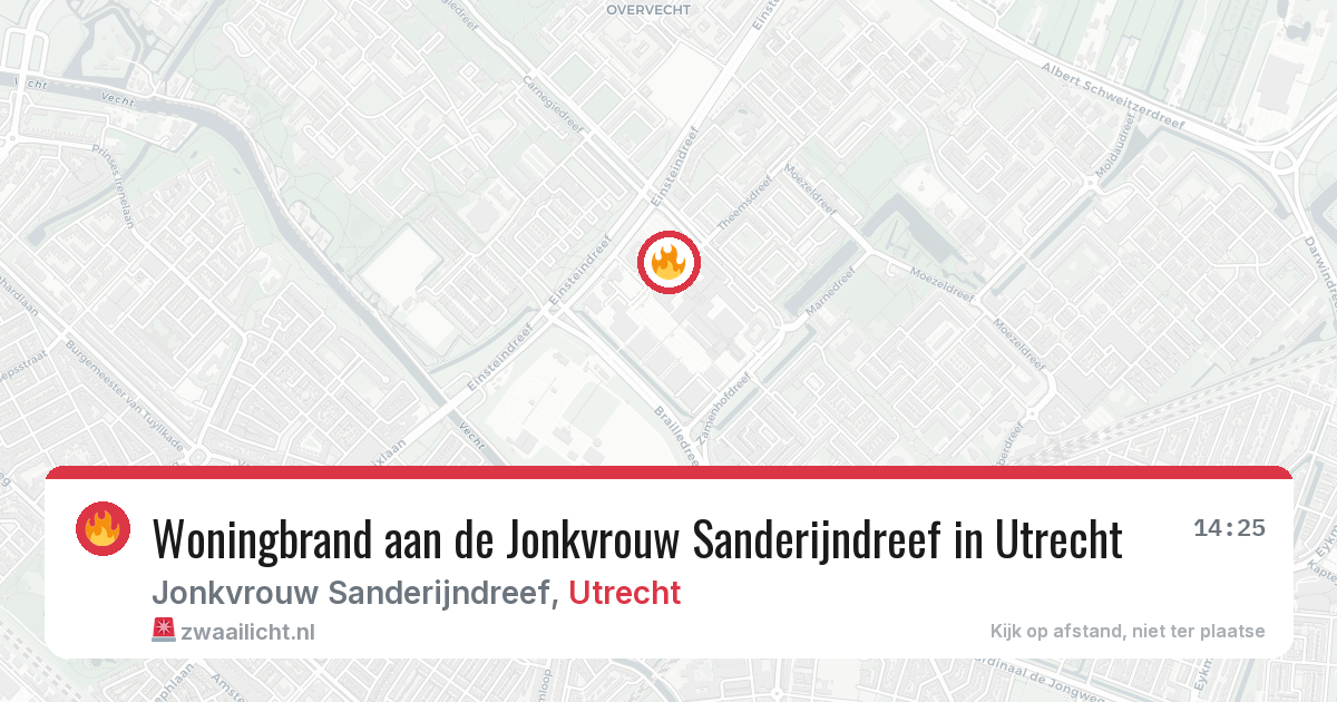 Woningbrand aan de Jonkvrouw Sanderijndreef in Utrecht — 17 mrt 2026