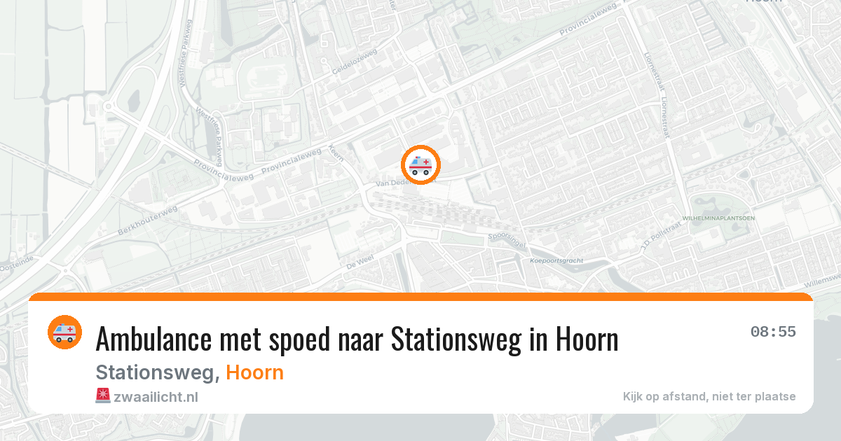 Ambulance met spoed naar Stationsweg in Hoorn — 23 mei 2026
