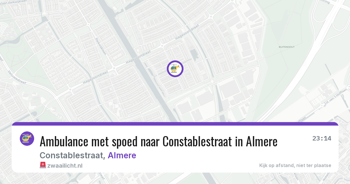 Ambulance met spoed naar Constablestraat in Almere — 16 apr 2026