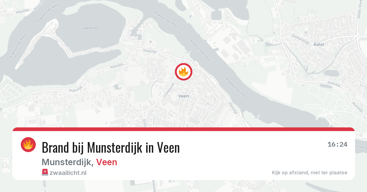 Brand bij Munsterdijk in Veen — 24 apr 2026