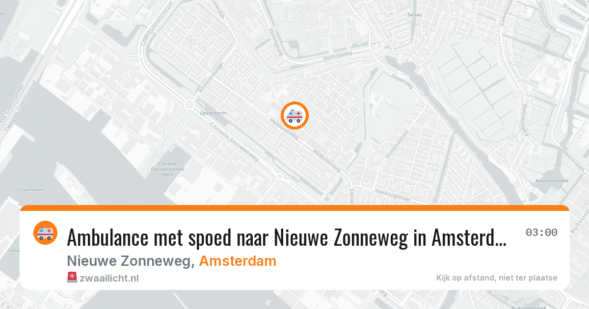 Ambulance met spoed naar Nieuwe Zonneweg in Amsterdam — 5 mei 2026