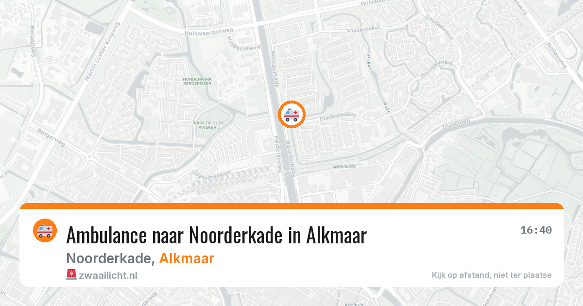 Ambulance naar Noorderkade in Alkmaar — 12 aug 2026