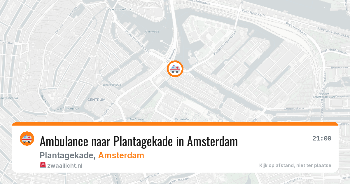 Ambulance naar Plantagekade in Amsterdam — 29 mrt 2026