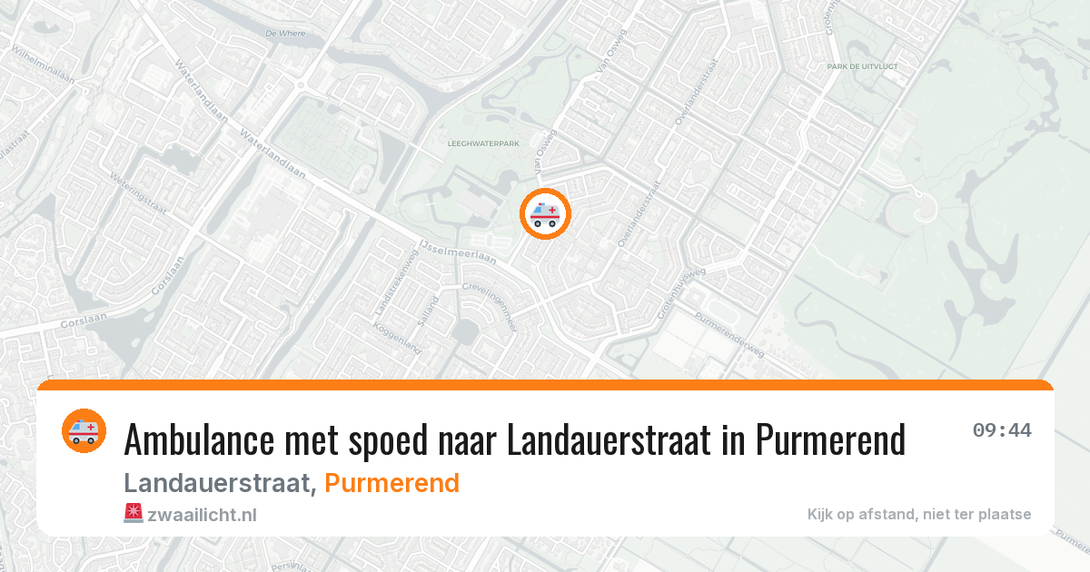 Ambulance met spoed naar Landauerstraat in Purmerend — 14 aug 2026