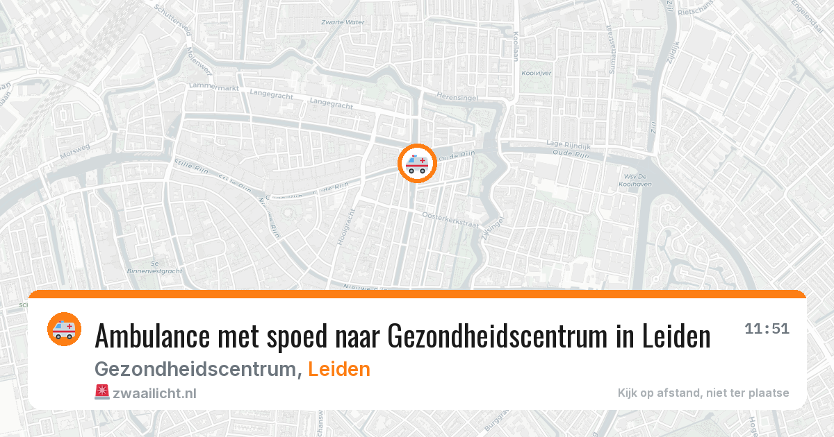 Ambulance met spoed naar Gezondheidscentrum in Leiden — 4 aug 2026
