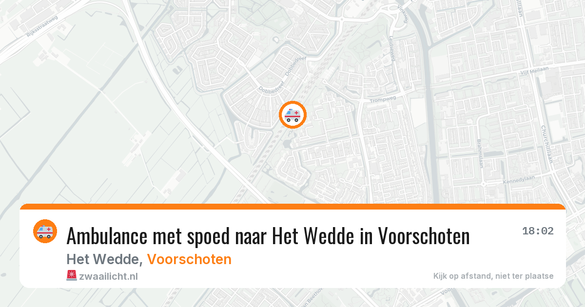 Ambulance met spoed naar Het Wedde in Voorschoten — 28 jul 2026