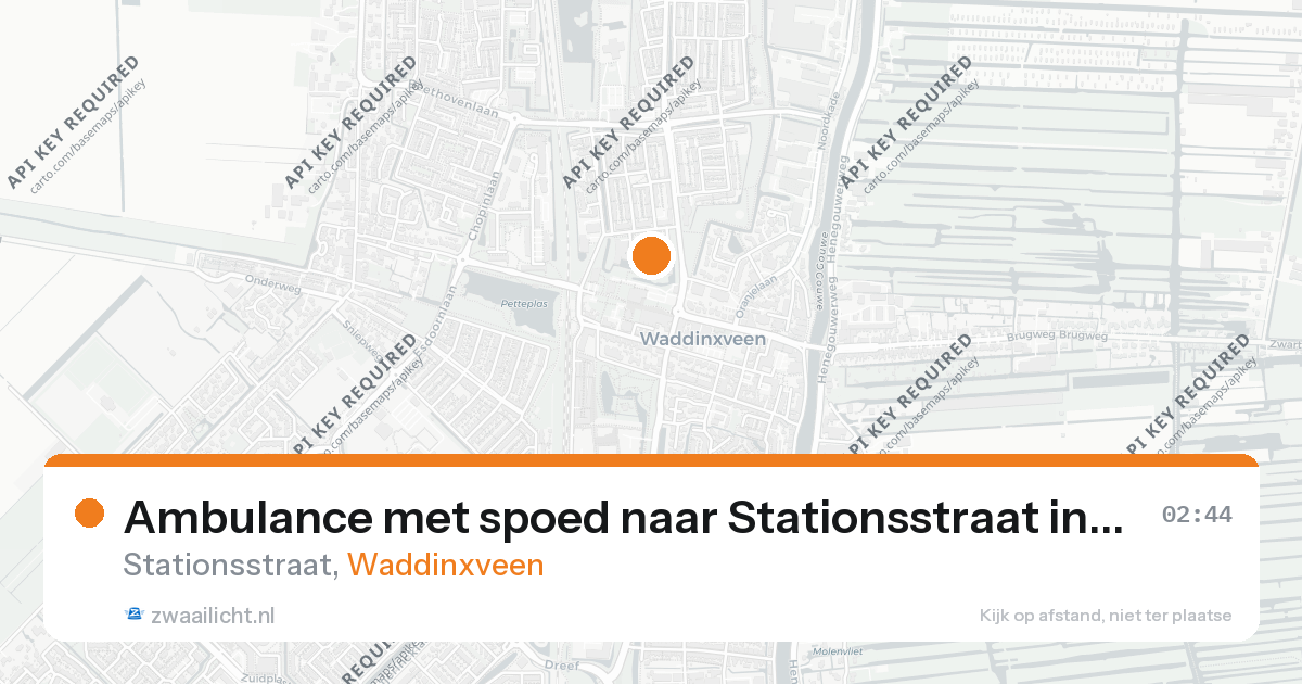 Ambulance met spoed naar Stationsstraat in Waddinxveen — 26 aug 2026