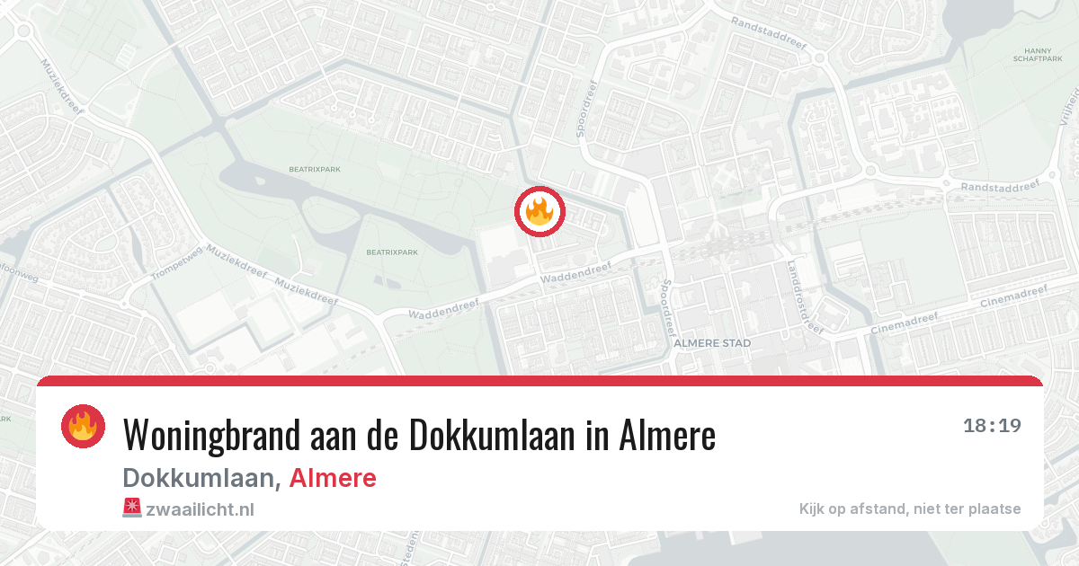 Woningbrand aan de Dokkumlaan in Almere — 10 mei 2026