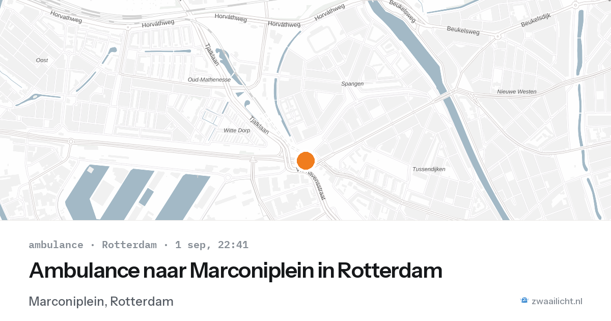 Ambulance naar Marconiplein in Rotterdam — 1 sep 2026