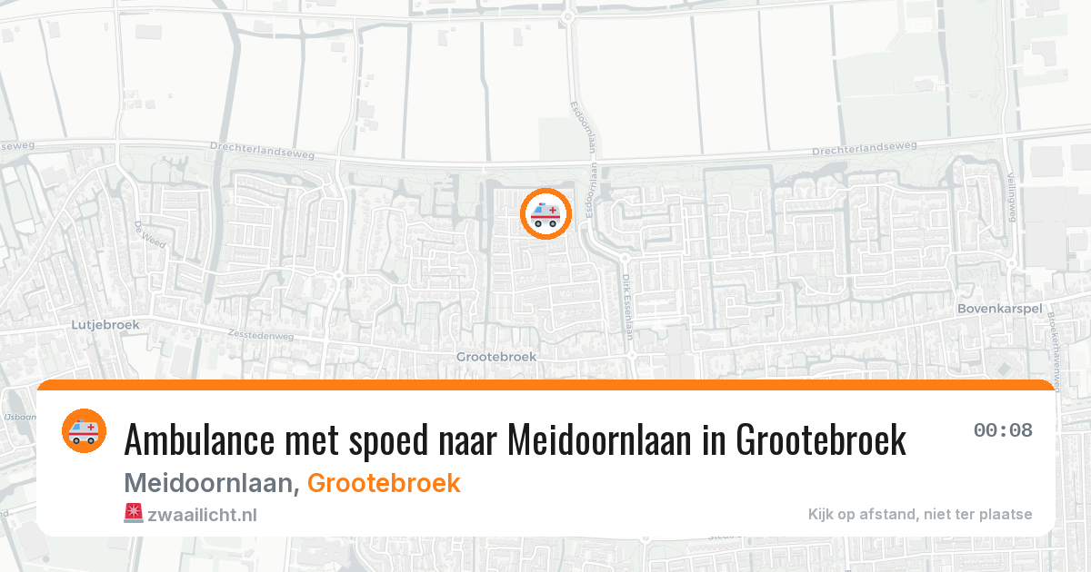 Ambulance met spoed naar Meidoornlaan in Grootebroek — 3 apr 2026