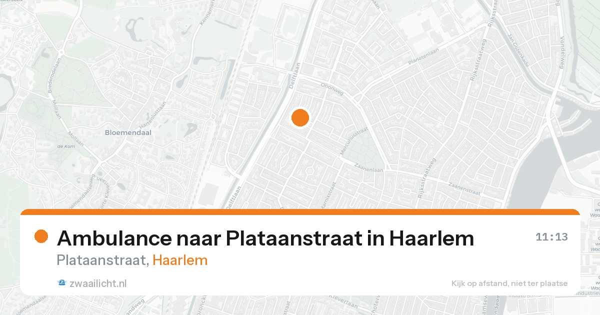 Ambulance naar Plataanstraat in Haarlem — 19 aug 2026