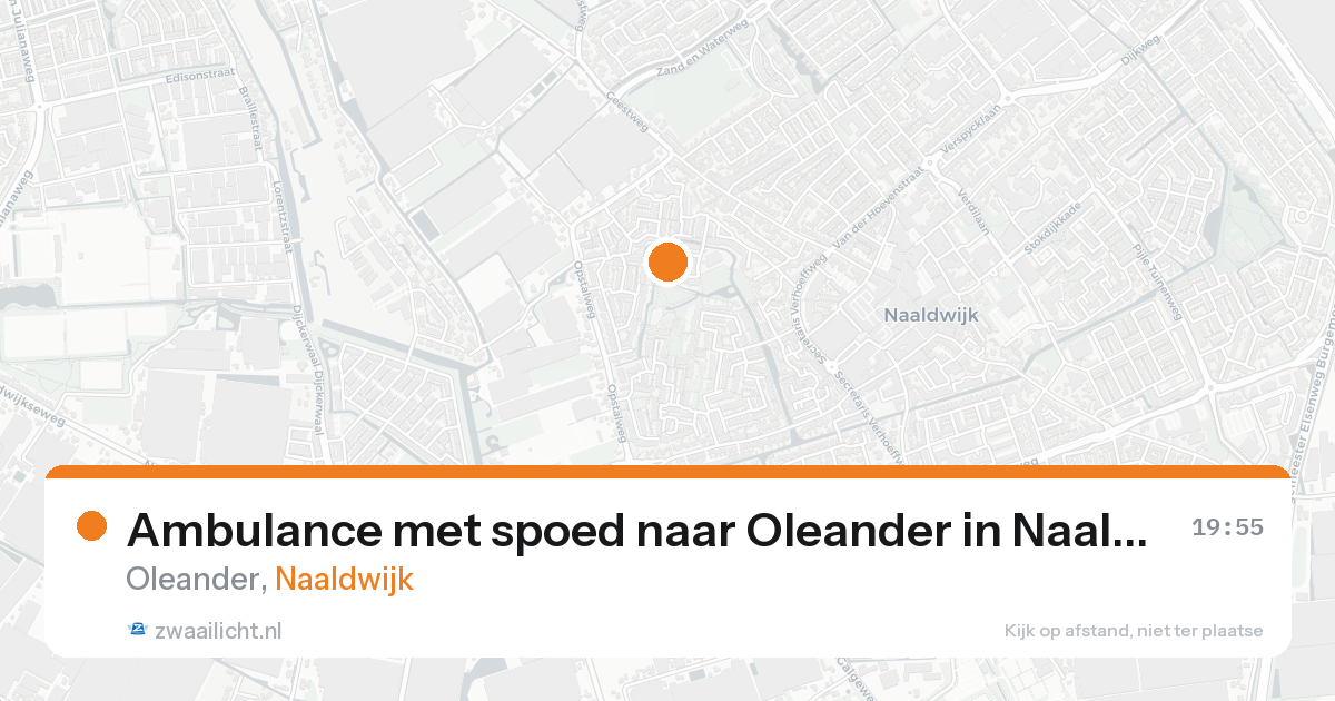 Ambulance met spoed naar Oleander in Naaldwijk — 20 aug 2026