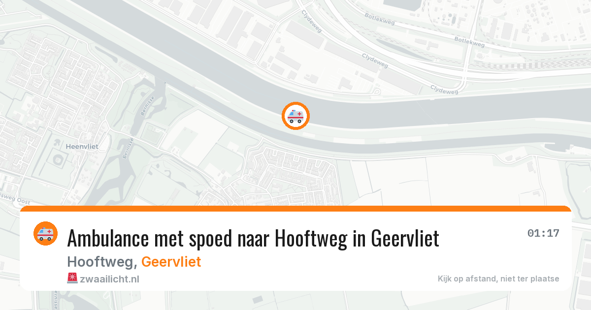 Ambulance met spoed naar Hooftweg in Geervliet — 6 jul 2026