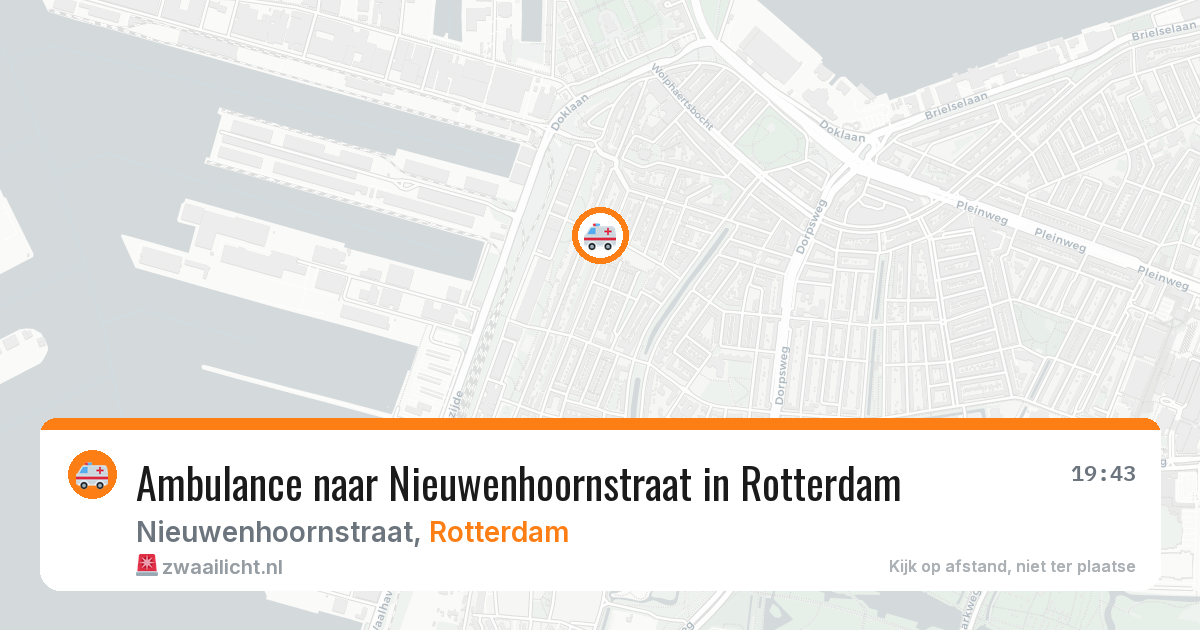 Ambulance naar Nieuwenhoornstraat in Rotterdam — 9 jun 2026