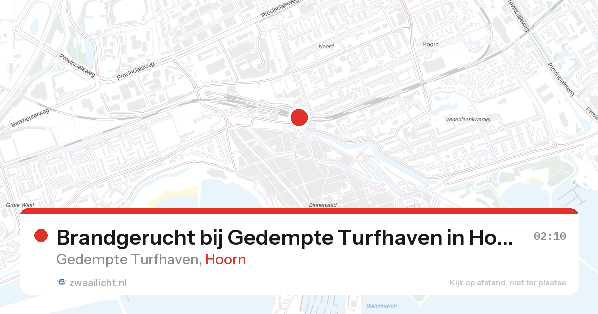 Brandgerucht bij Gedempte Turfhaven in Hoorn — 27 aug 2026