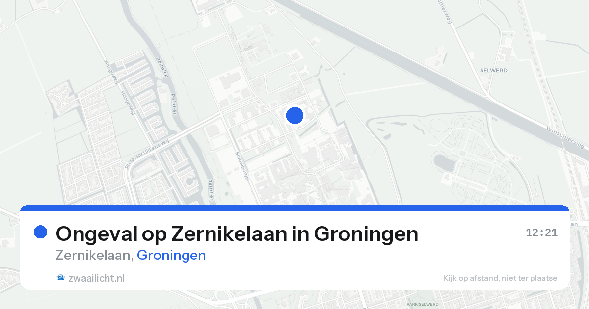 Ongeval op Zernikelaan in Groningen — 22 aug 2026