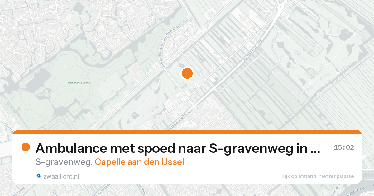 Ambulance met spoed naar S-gravenweg in Capelle aan den IJssel — 29 jun 2026