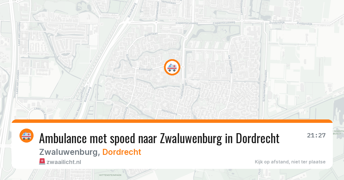 Ambulance met spoed naar Zwaluwenburg in Dordrecht — 28 jan 2026