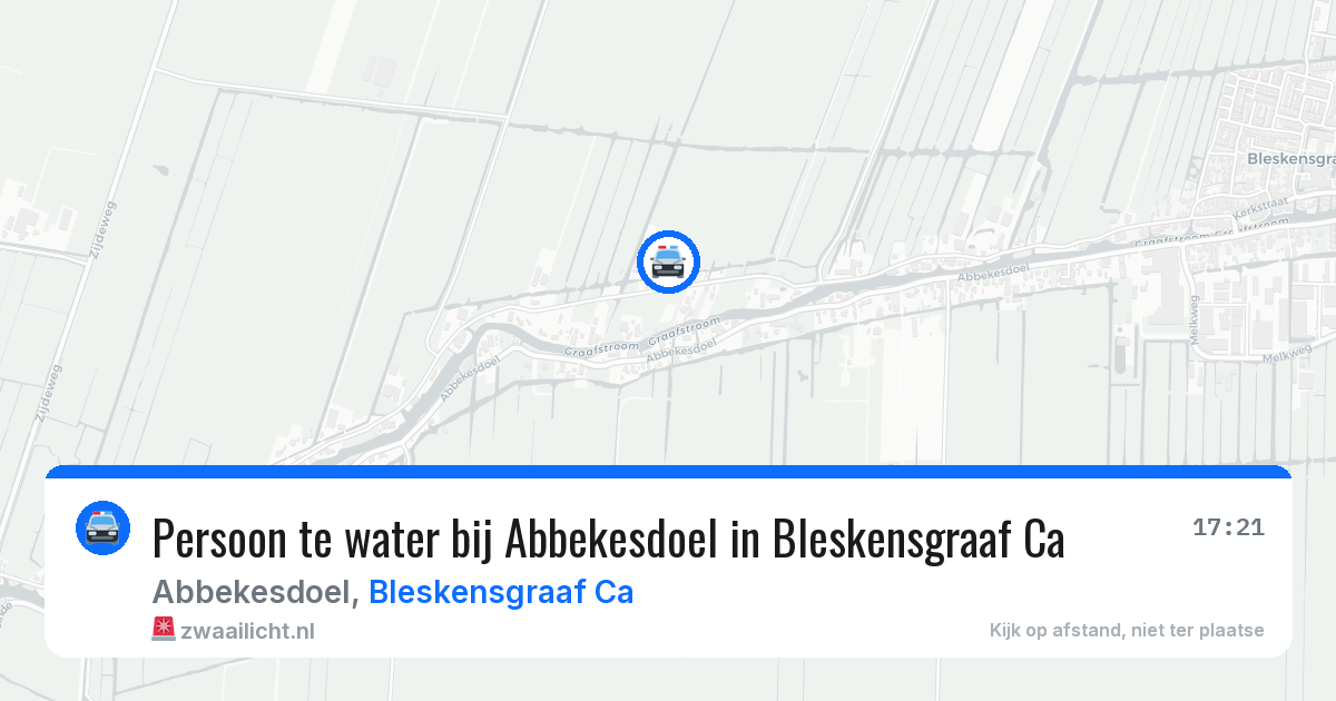Persoon te water bij Abbekesdoel in Bleskensgraaf Ca — 27 mei 2026