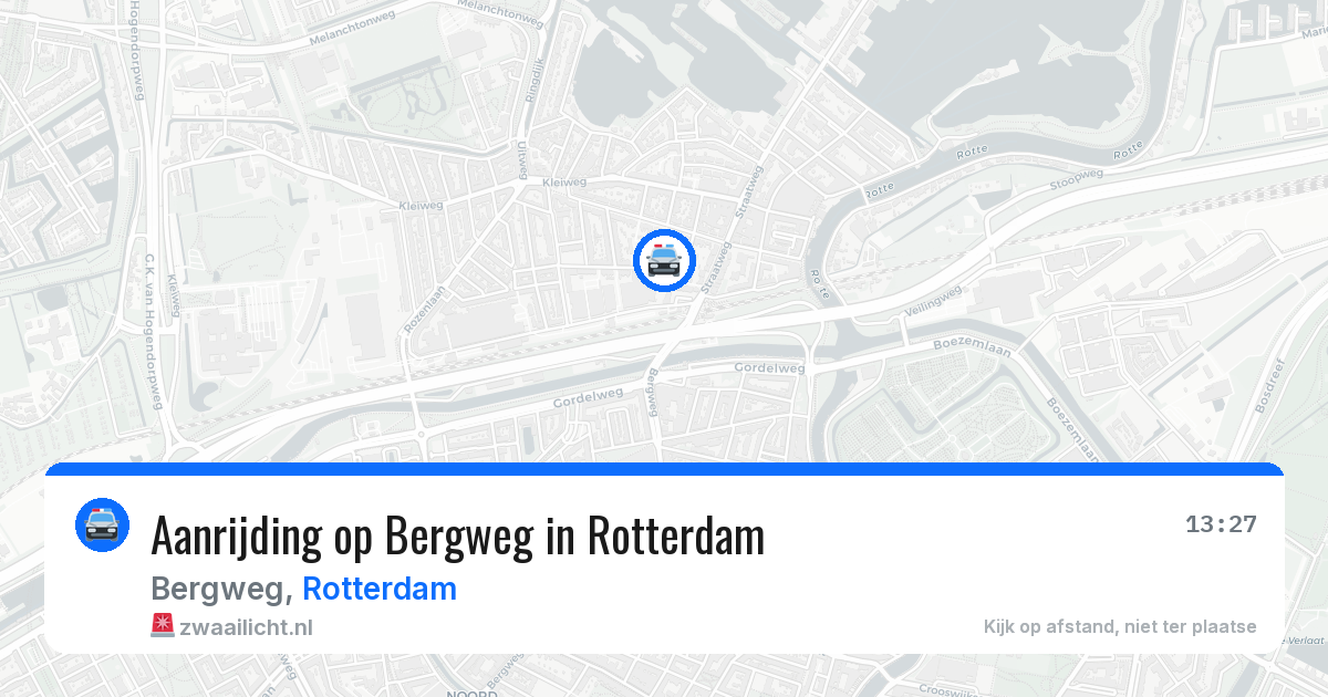Aanrijding op Bergweg in Rotterdam — 21 jun 2026