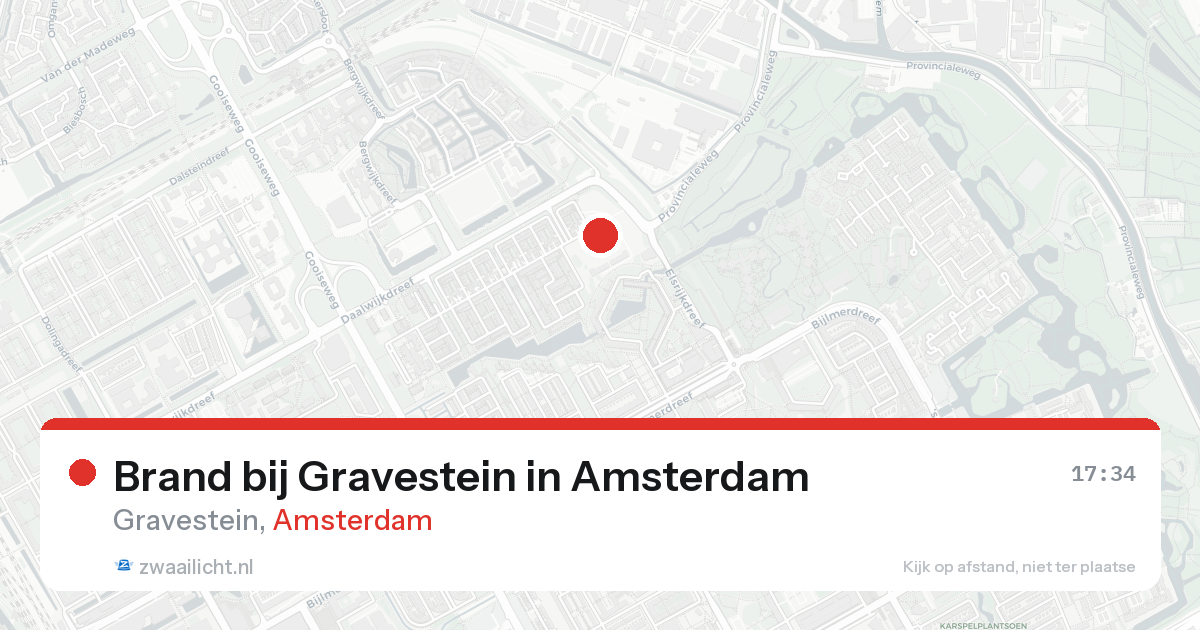 Brand bij Gravestein in Amsterdam — 16 jun 2026