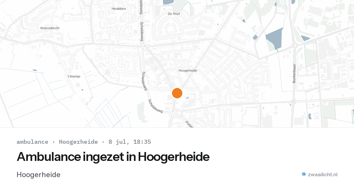 Ambulance ingezet in Hoogerheide — 8 jul 2026
